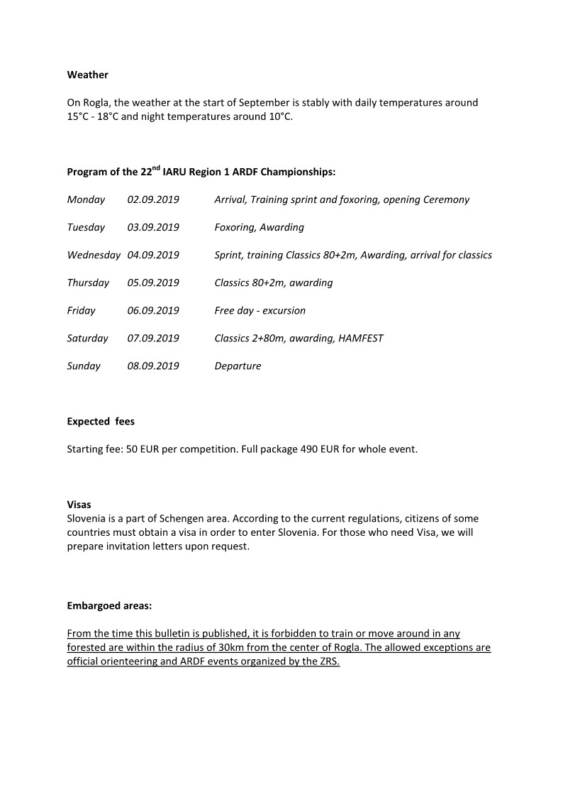 2019 ARDF EC bulletin 6