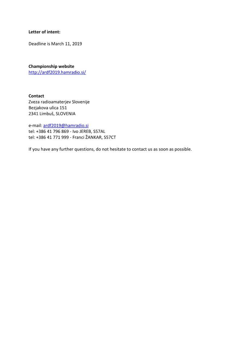 2019 ARDF EC bulletin 7