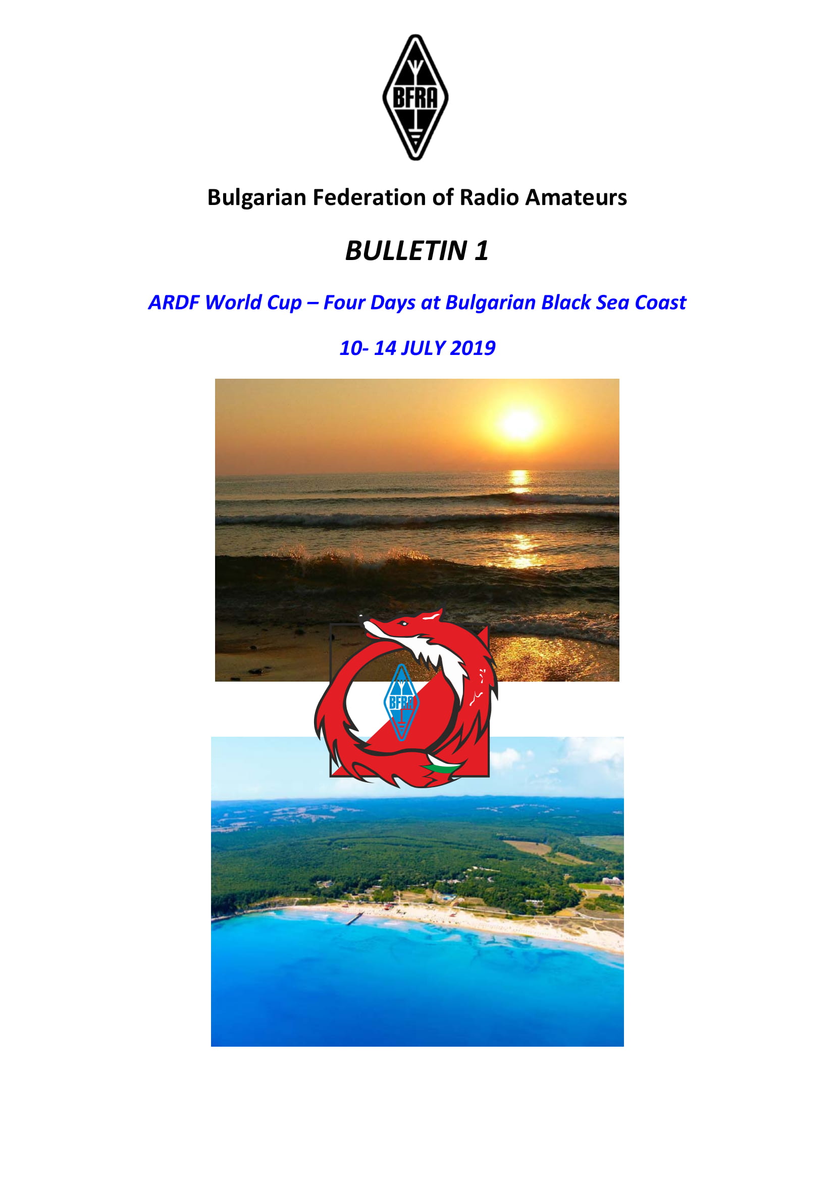 Bulletin 1 ARDF World Cup at Bulgarian Black Sea Primorsko 2019 1