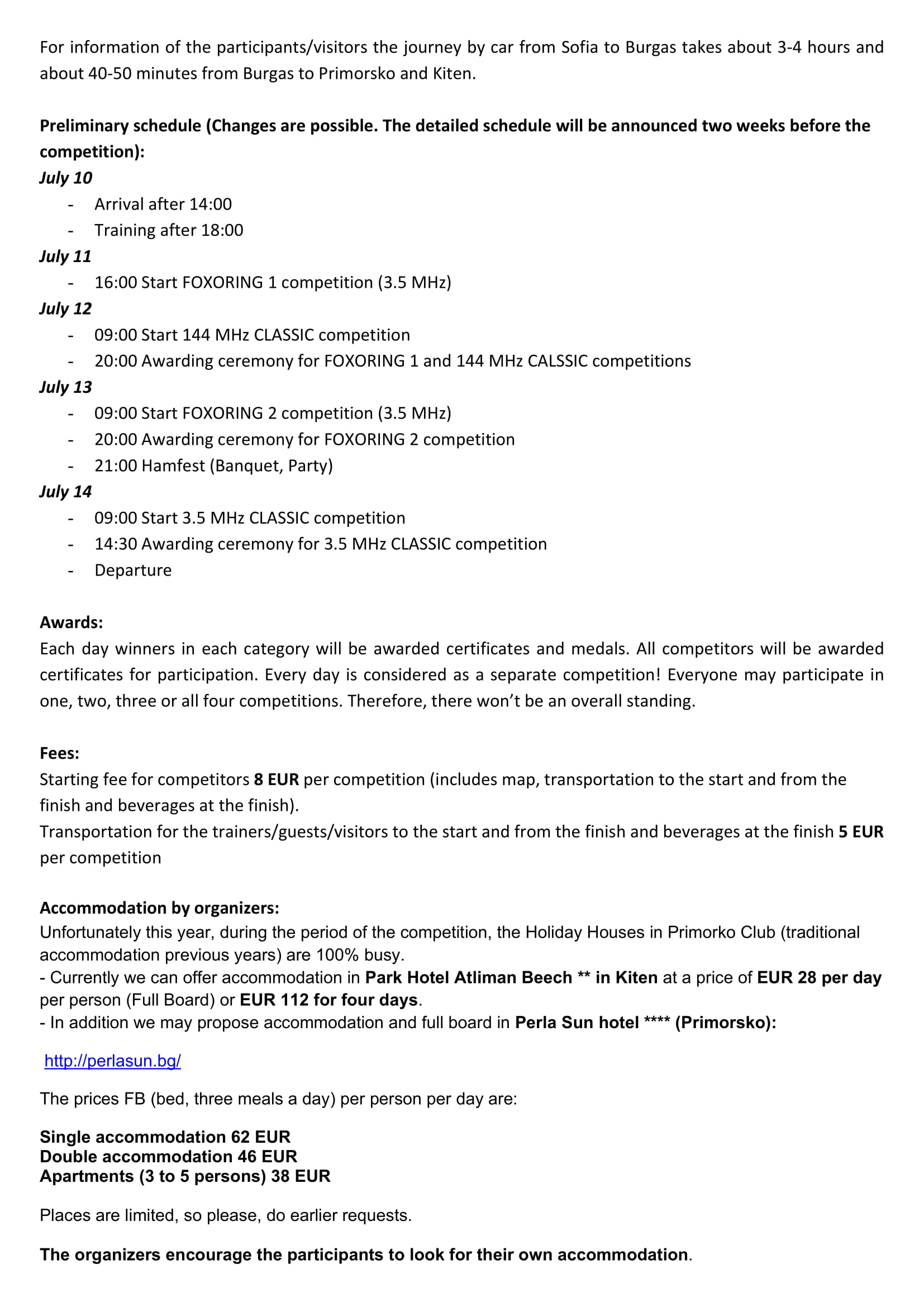 Bulletin 1 ARDF World Cup at Bulgarian Black Sea Primorsko 2019 3